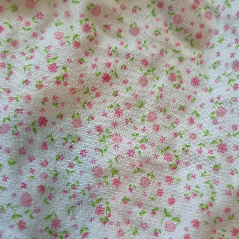 Kissy Kissy girls 3-6 months pink, green & white bubble romper tiny flowers EUC - Picture 6 of 9